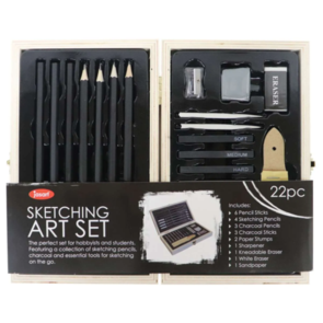 Jasart Sketching Wooden Box Set 22pc