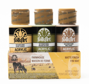 FolkArt Acrylic 59ml Farmhouse Paints - Set Of 6