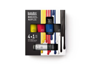 Liquitex Basics Acrylic Set of 4 x 75 ml + 1x 118ml