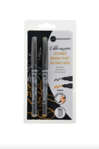Manuscript Callicreative Italic Marker Set 2 Gold & Silver