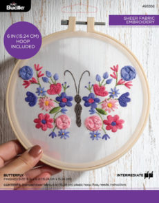 Bucilla Stamped Embroidery - Sheer Butterfly