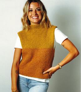 Alpaca Yarns 2717 Chainette Two Tone Vest