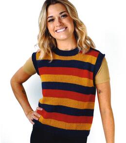 Alpaca Yarns 2207 Stripe Vest - Knitting Pattern / Kit