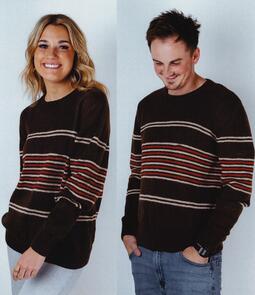 Alpaca Yarns 2205 Stripe Sweater - Knitting Pattern / Kit