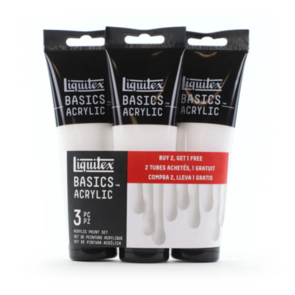 Liquitex Basics 118ml Titanium White 3 Pack Bundle