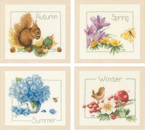 Lanarte Cross Stitch Kit - 4 Seasons set of 4