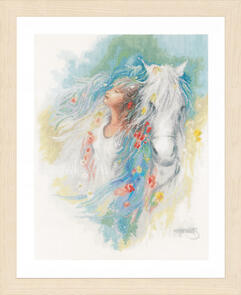 Lanarte Cross Stitch Kit - "Thoughts" (on Linen)