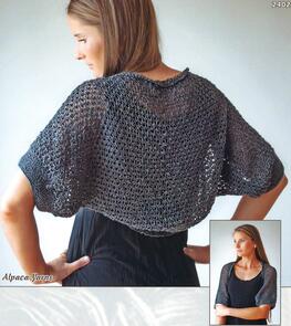 Alpaca Yarns 2402 Summer Open Knit Shrug - Knitting Pattern