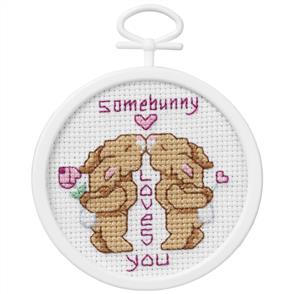 Janlynn Beginners / Mini Cross Stitch Kit: Somebunny Loves You