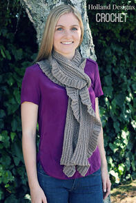 Holland Designs Crochet Pattern - Subtle Ruffle Scarf