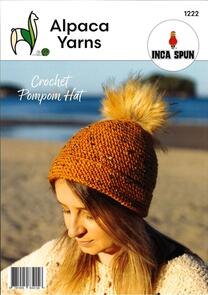 Alpaca Yarns Crochet Pom Pom Hat Pattern / Kit
