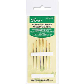 Clover Gold Eye Tapestry Needles - Size 18/22 - 6/Pkg