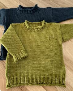 The Kiwi Stitch & Knit Co Rolled Edge Jumper - Knitting Pattern / Kit