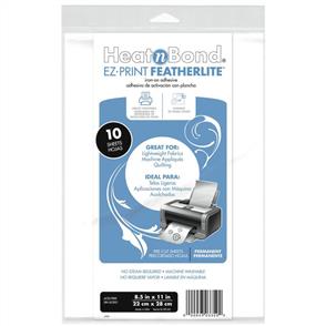 HeatnBond EZ-Print Featherlite Iron-On Adhesive 8.5"X11" 10/Pkg