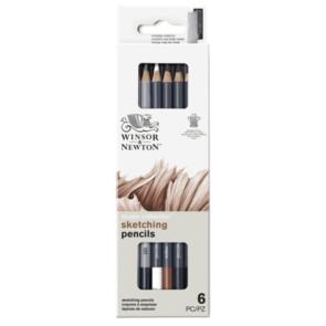 Winsor & Newton Sketching Pencil Tin 6pc