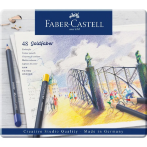 Faber-Castell Goldfaber Colour Pencils - Tin of 48