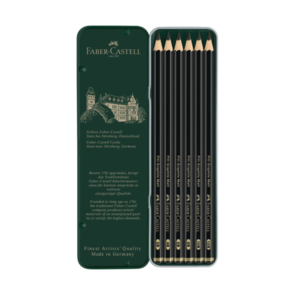 Faber-Castell Pitt Graphite Matt Black -Tin of 6