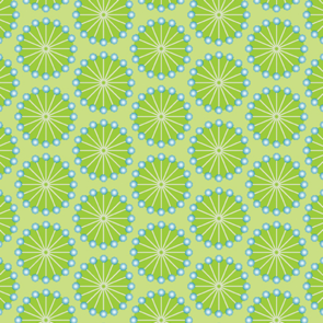 Benartex Contempo Sewing Room 2; Flowerhead Pins - Green