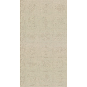 Moda French General - Joie de Vivre - Embroidery Linen 60cm Sampler Panel -  Stone