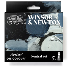 Winsor & Newton Artists' Oil Colour Greyscale Set 5x37ml