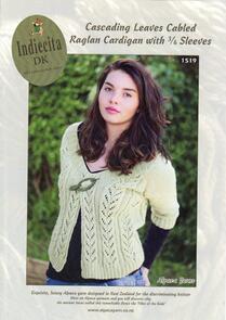 Alpaca Yarns 1519 - Cascading Leves Raglan Cardigan - Knitting Pattern / Kit