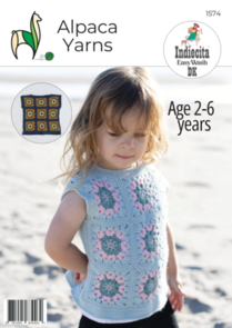 Alpaca Yarns Childs Granny Square Vest - Crochet Pattern / Kit