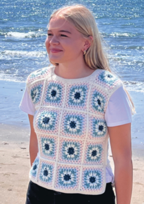 Alpaca Yarns Teenager Granny Square Vest - Crochet Pattern / Kit