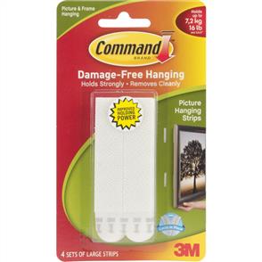 3M Command - Picture Hanging Strips Large 4 Sets