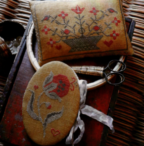 Stacy Nash Primitives Summer Pomegranate Needle Book & Pinkeep - Chart