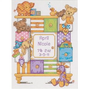 Dimensions Birth Record - Baby Drawers - Cross Stitch Kit