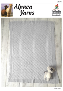 Alpaca Yarns Baby Blanket - Knitting Pattern / Kit