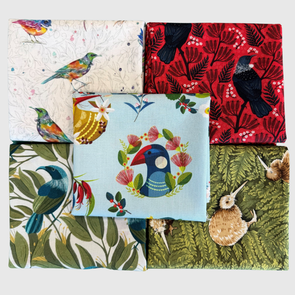 Nutex Kiwiana NZ Birds large Print 5pc FQ Bundle