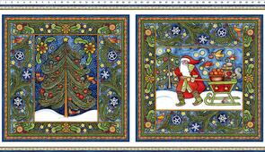 In The Beginning Snowy by Julia Paschkis Tree/Santa Panel 1JPL-1