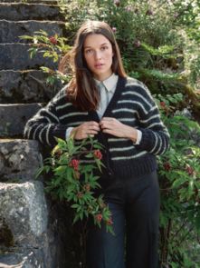 Sandnes Garn Knitting Pattern  - Embla Striped Cardigan