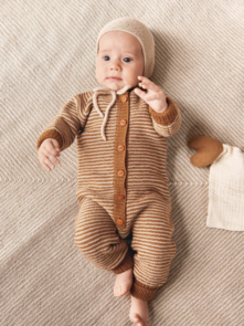 Sandnes Garn Knitting Pattern - Jumpsuit and Bonnet in Ridge Pattern