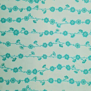 Free Spirit Sole Home Dec - Flower Vine - Aqua - Quilting Fabric 55"