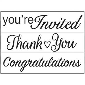 Darice Embossing Folders - Sentiments 1.5" x 5.75" 3/Pkg