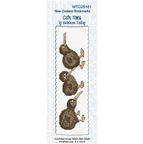 CraftCo Cross Stitch Kit Bookmark - Madeleine Findley's Cute Kiwis