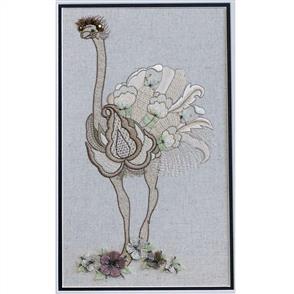 Hazel Blomkamp Crewel Creatures - Audrey the Ostrich