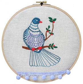 The Stitchsmith Kereru Embroidery kit