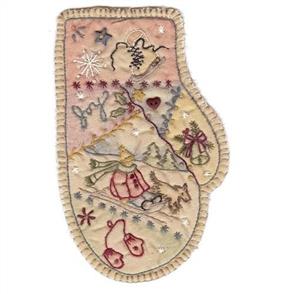 Chickadee Hollow Vintage Christmas Ornament Mitten