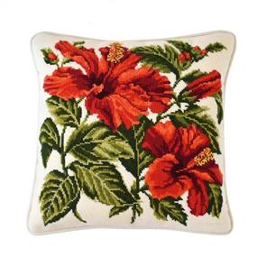 Elizabeth Bradley Tapestry Kit - Hibiscus (Winter White background)