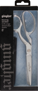 Gingher 8in Serrated/knife Edge Dressmakers Shears Blunt Tip