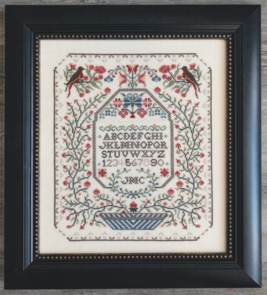 Rosewood Manor Cross Stitch Chart - Wren's Nest Sampler S-1359