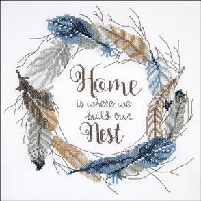 Janlynn Stamped Cross Stitch Kit - Build Our Nest-Stitched In Floss
