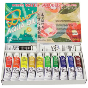 Holbein DUO-Aqua Oil Paint Set 11x15ml + 20ml White