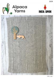 Alpaca Yarns Worsted Baby Texture Blanket - Knitting Pattern / Kit