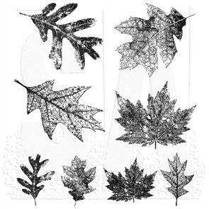 Stampers Anonymous Tim Holtz Stamp Set - Falling Leaves - 5 Stamps