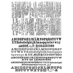 Stampers Anonymous Tim Holtz Stamp Set - Newsprint & Type