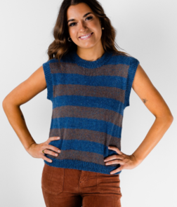 Alpaca Yarns Sox 6 Stripe Vest - Knitting Pattern / Kit